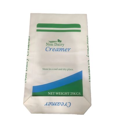 chất lượng  Food-Grade Paper Open Mouth Bag with  Block Bottom for 25kg Non Dairy Creamer nhà máy sản xuất