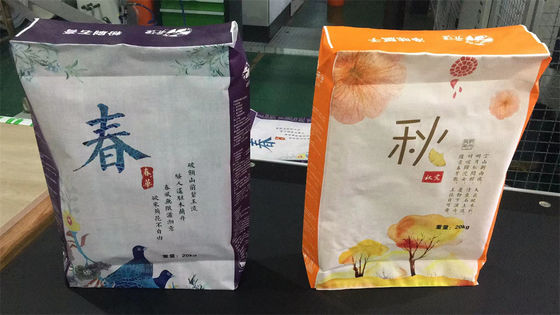 Ad Star Túi dệt PP nhiều lớp BOPP Túi xi măng nhựa có đáy 40kg 50kg