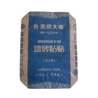 Túi giấy xi măng 2 lớp không thấm nước 20kg Túi giấy kraft nhiều lớp nhiều lớp