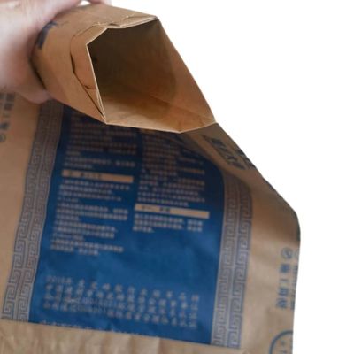 Túi giấy xi măng 2 lớp không thấm nước 20kg Túi giấy kraft nhiều lớp nhiều lớp