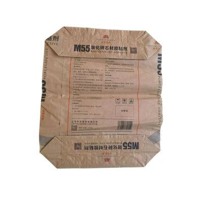 Túi giấy nhiều lớp 2 lớp Túi bê tông chống thấm 20kg ISO9001 có keo