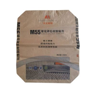 Túi giấy nhiều lớp 2 lớp Túi bê tông chống thấm 20kg ISO9001 có keo