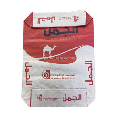 2 lớp 90GSM túi van giấy túi đóng gói xi măng 50kg khối đáy tùy chỉnh