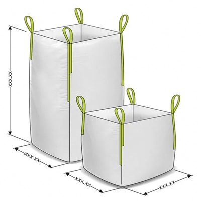 Túi Jumbo xi măng xây dựng Đáy phẳng Túi rời 1 tấn có in