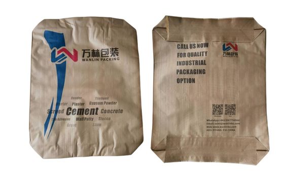Túi đóng gói xi măng 80GSM Túi Polypropylene dệt rỗng 50kg 20kg 40Kg