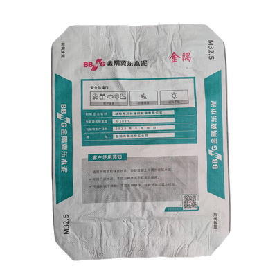 Túi xi măng nhựa PP dệt có van 20gsm có van Kraft nâu