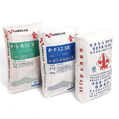 Bộ phim nhựa PP vải polypropylene 50 kg túi với van hình vuông túi đáy túi xi măng túi nhựa