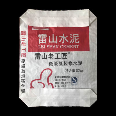 Các túi van dệt PP màu Kraft với đáy khối cho bao bì xi măng