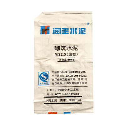 Thùng xi măng đáy vuông tùy chỉnh 20Kg Polypropylene Tile Adhesive Woven Valve Bag