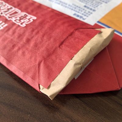3 lớp giấy 80GSM & 1 lớp giấy phim túi van với khối đáy xi măng bao bì túi 20kg 25kg với Tuck-in tay áo