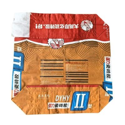 in bề mặt tùy chỉnh 2 Ply 80GSM giấy túi xi măng 1 Ply phim đa tường giấy chống ẩm cho 20KG gạch kết dính lâu dài