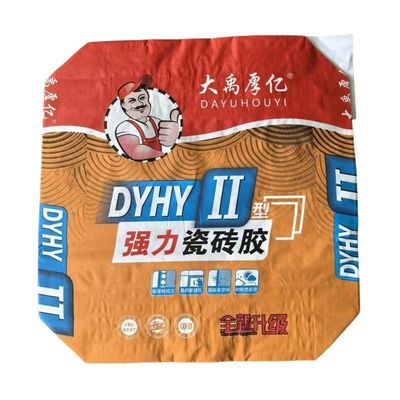 in bề mặt tùy chỉnh 2 Ply 80GSM giấy túi xi măng 1 Ply phim đa tường giấy chống ẩm cho 20KG gạch kết dính lâu dài