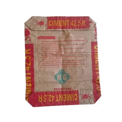 Xăng vật liệu xây dựng 2 Ply 90GSM túi giấy với dung lượng tùy chỉnh và chống ẩm 50x63x10cm