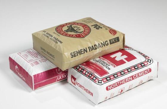 Vải polypropylene dệt vải ống phun túi cho 50kg hình vuông đáy túi xi măng bề mặt in 100% polypropylene nguyên chất