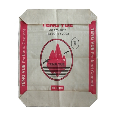 50kg túi xi măng dệt PP với chống ẩm van ISO9001