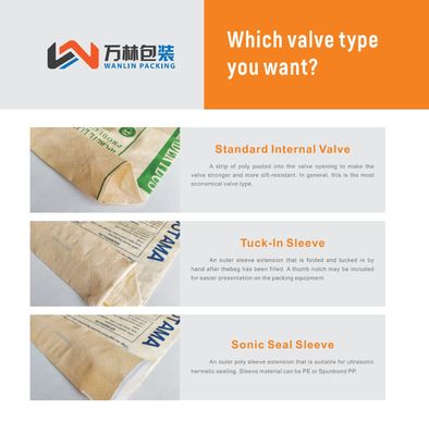 Thùng van xi măng PP 50kg chống ẩm ISO chứng nhận