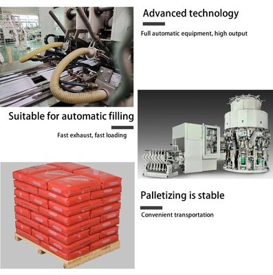 25kg 40kg 50kg túi đóng gói vữa PP khối túi dưới cùng với van tự đóng cho xi măng vữa thạch cao bột