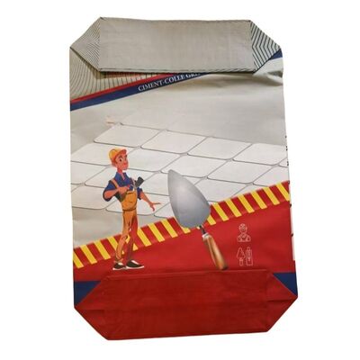 20kg 25kg 40kg Túi giấy 2 lớp / Túi giấy xi măng giấy kraft có bột dính