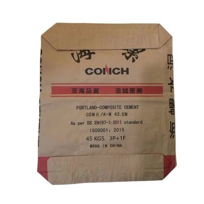 Túi van giấy 2 lớp 90GSM với đáy vuông dùng cho bao xi măng 50kg