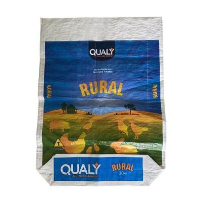 Túi thức ăn chăn nuôi in BOPP, miệng mở, đáy vuông, chống thấm nước, túi dệt PP cho thức ăn vật nuôi